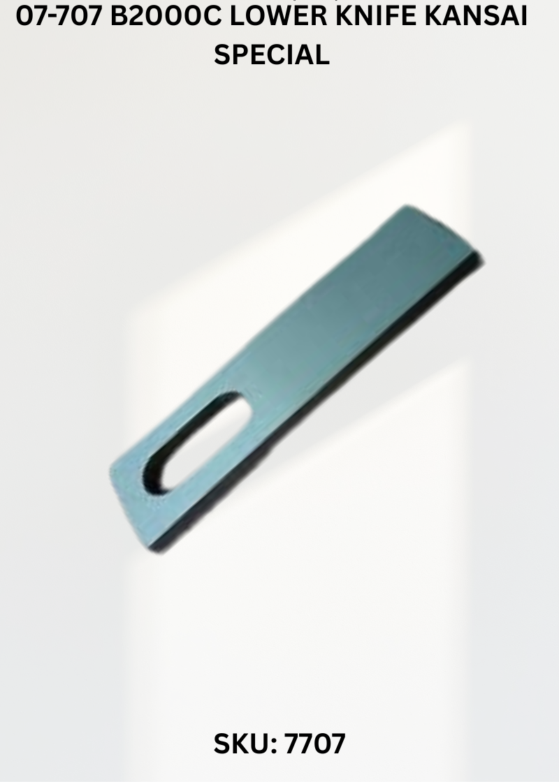 Lower Knife 07707 = B2000C for Kansai Special B2000 and B2000C Sewing Machines
