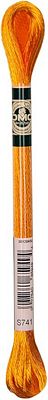DMC Thread Satin Floss 8.7yd 6ct - Mandarin