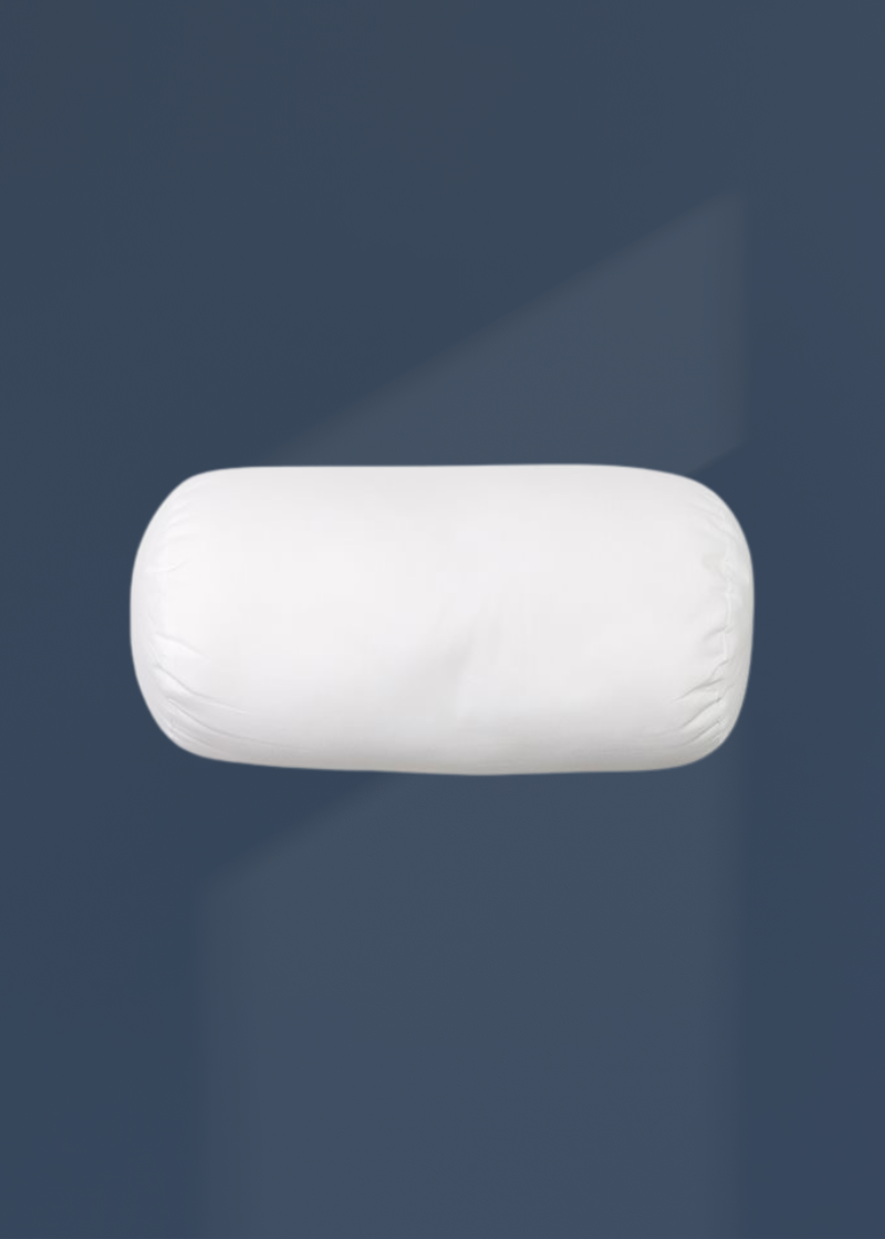 100% Polyester Neckroll Pillow Insert - 12" x 6" - White
