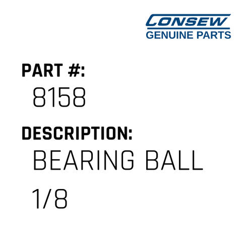 Bearing Ball 1/8 - Consew #8158