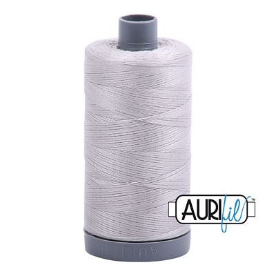 Aurifil Cotton Mako Thread 28wt 820yd 6ct Aluminum