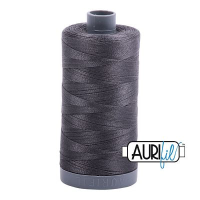 Aurifil Cotton Mako Thread 28wt 820yd 6ct Dark Pewter