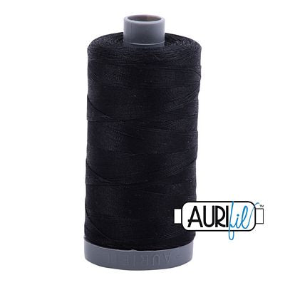 Aurifil Cotton Mako Thread 28wt 820yd 6ct Black