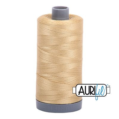 Aurifil Cotton Mako Thread 28wt 820yd 6ct Very Light Brass