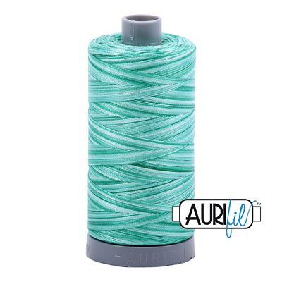Aurifil Vari Mako Thread 28wt 820yd 6ct Spotted Greens