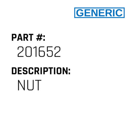 Nut - Generic #201652