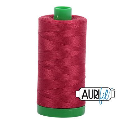 Aurifil Cotton Mako Thread 40wt 1000m 6ct Burgundy