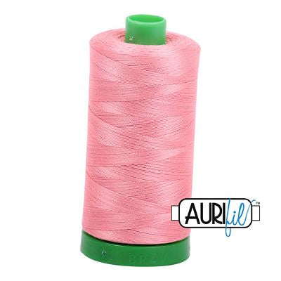 Aurifil Cotton Mako Thread 40wt 1000m 6ct Peachy Pink