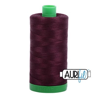 Aurifil Cotton Mako Thread 40wt 1000m 6ct Very Dark Brown