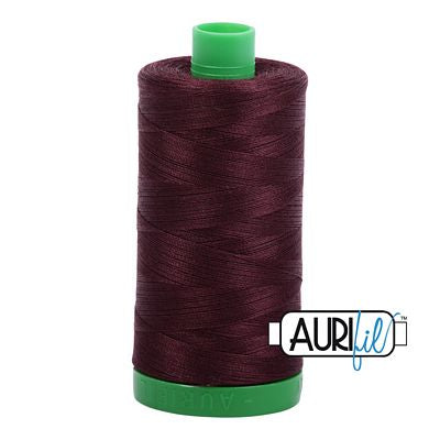 Aurifil Cotton Mako Thread 40wt 1000m 6ct Dark Wine