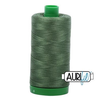 Aurifil Cotton Mako Thread 40wt 1000m 6ct V DK Grass Green