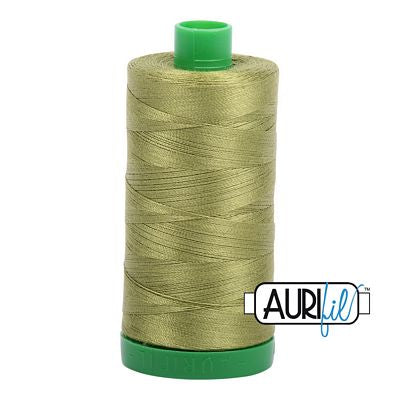 Aurifil Cotton Mako Thread 40wt 1000m 6ct Olive Green