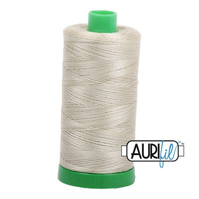 Aurifil Cotton Mako Thread 40wt 1000m 6ct LT Military Grn