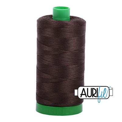 Aurifil Cotton Mako Thread 40wt 1000m 6ct Dark Brown