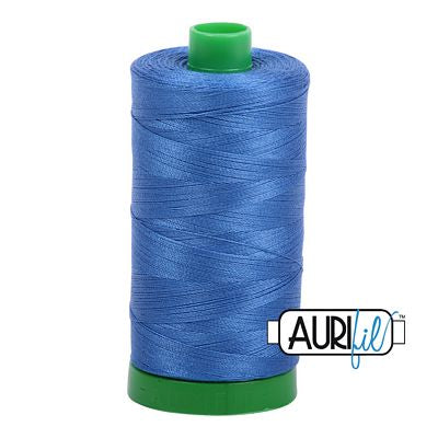 Aurifil Cotton Mako Thread 40wt 1000m 6ct Peacock Blue