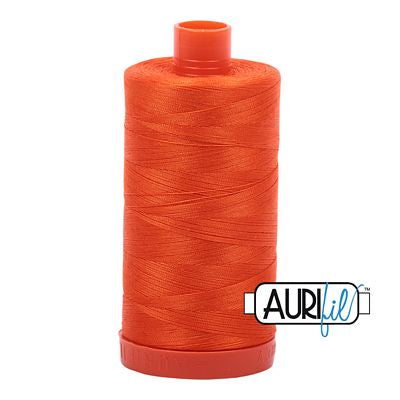 Aurifil Cotton Mako Thread 50wt 1300m 6ct Neon Orange