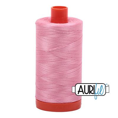 Aurifil Cotton Mako Thread 50wt 1300m 6ct Bright Pink