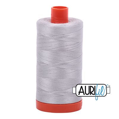 Aurifil Cotton Mako Thread 50wt 1300m 6ct Aluminum