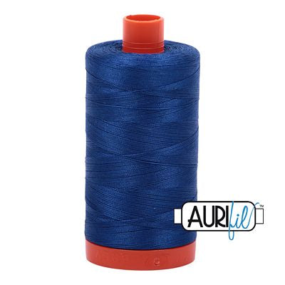 Aurifil Cotton Mako Thread 50wt 1300m 6ct Dark Cobalt