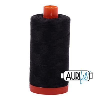 Aurifil Cotton Mako Thread 50wt 1300m 6ct Very Dark Gray