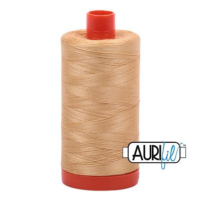 Aurifil Cotton Mako Thread 50wt 1300m 6ct Ocher Yellow