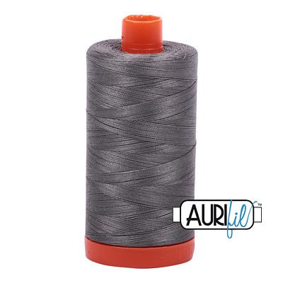 Aurifil Cotton Mako Thread 50wt 1300m 6ct Gray Smoke
