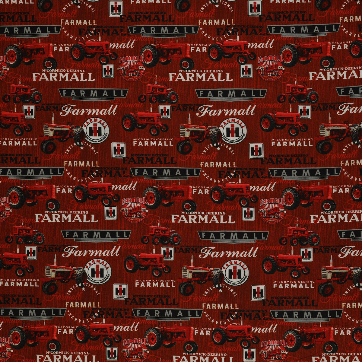 Farmall Tractors Combo Red Fabric