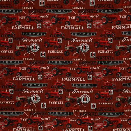 Farmall Tractors Combo Red Fabric