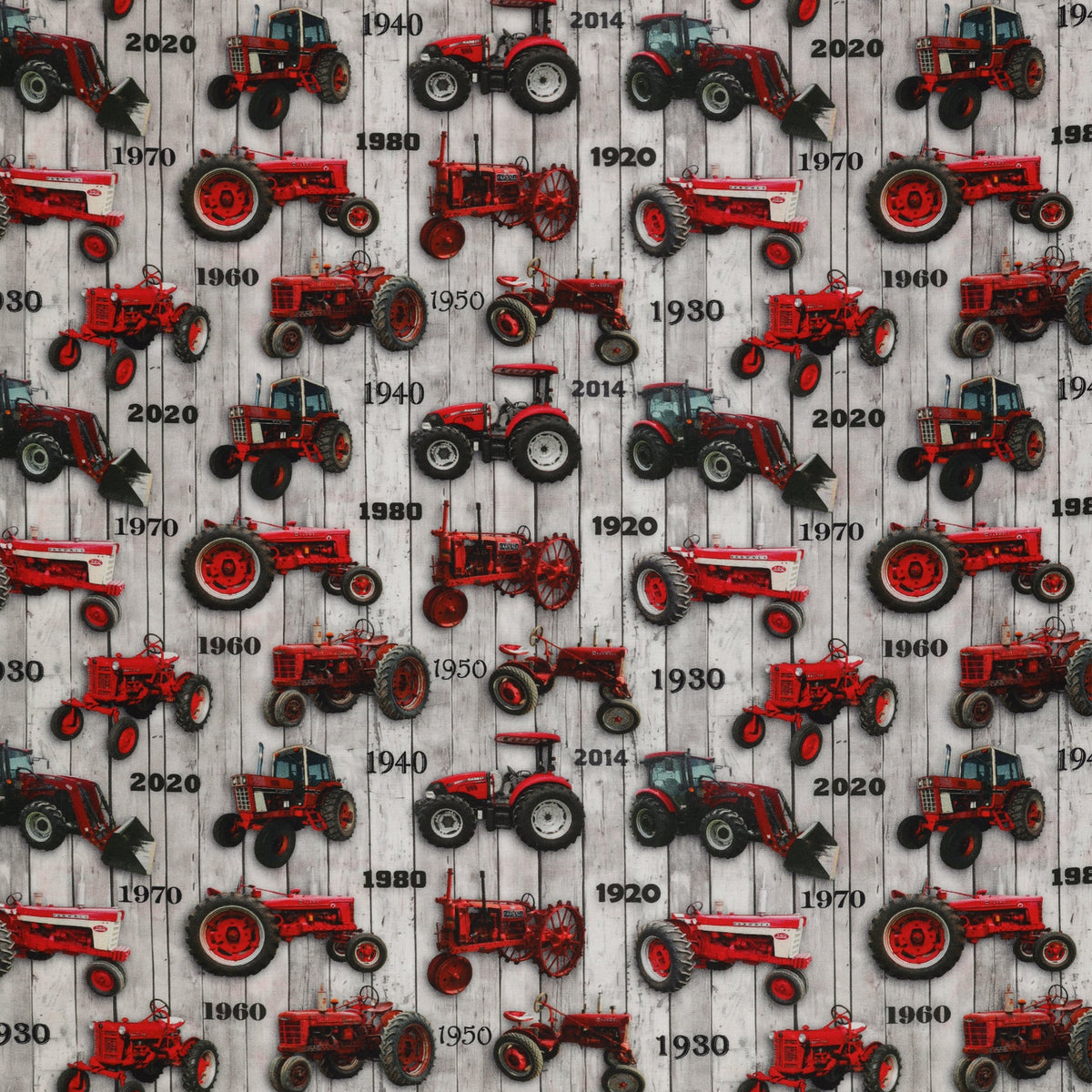 Farmall History Whitewash Fabric