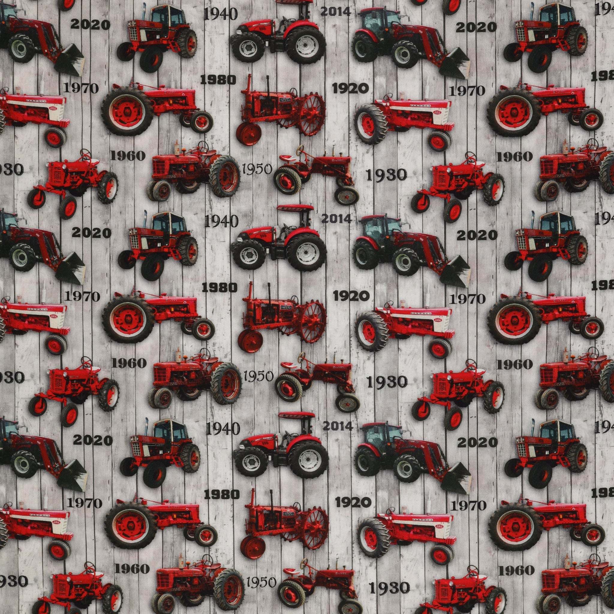 Farmall History Whitewash Fabric