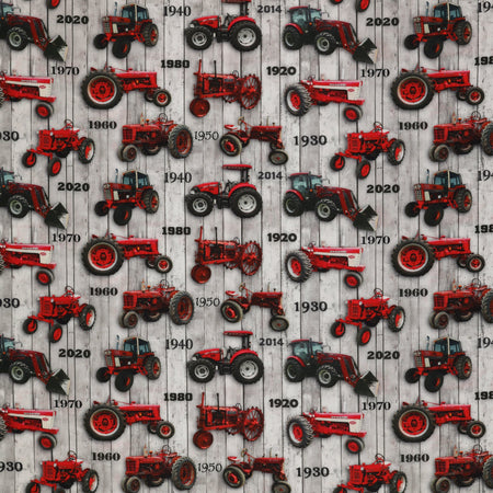 Farmall History Whitewash Fabric