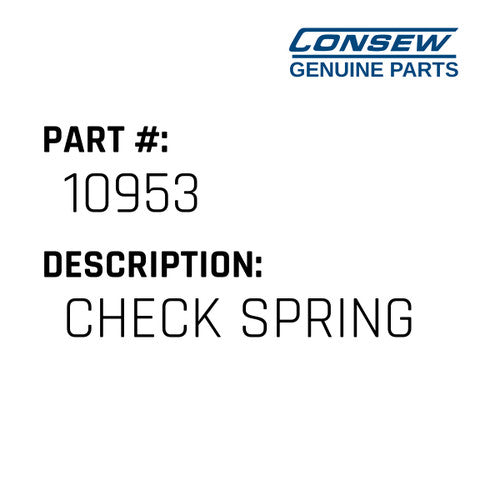 Check Spring - Consew #10953
