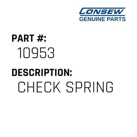 Check Spring - Consew #10953