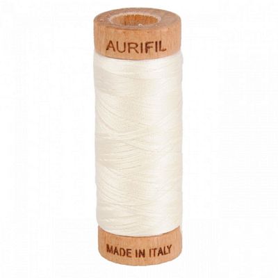 Aurifil Cotton Mako Thread 80wt 280m Chalk