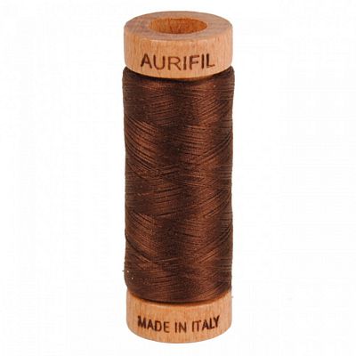 Aurifil Cotton Mako Thread 80wt 280m Chocolate