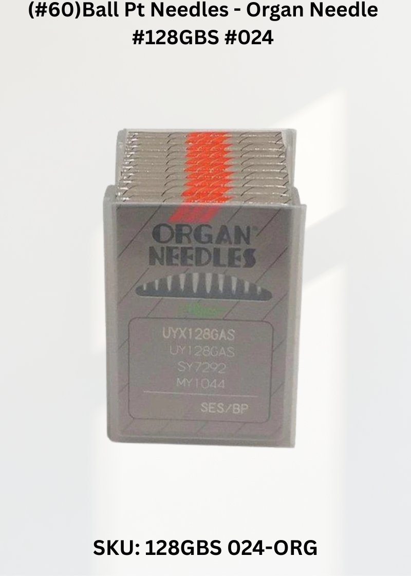 (#60)Ball Pt Needles - Organ Needle #128GBS #024