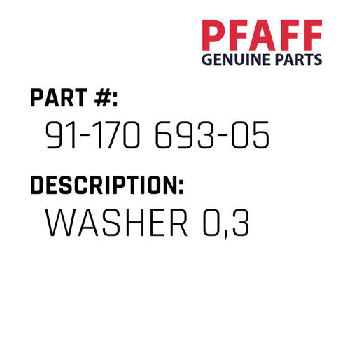 Washer 0,3 - Pfaff #91-170 693-05