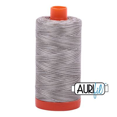 Aurifil Vari Mako Thread 50wt 1300m 6ct Silver Fox