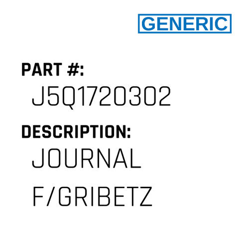 Journal F/Gribetz - Generic #J5Q1720302