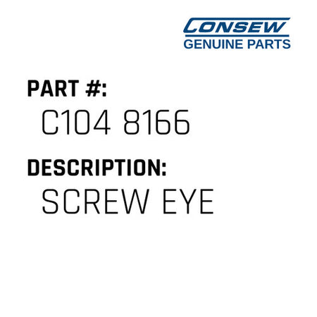 Screw Eye - Consew #C104 8166