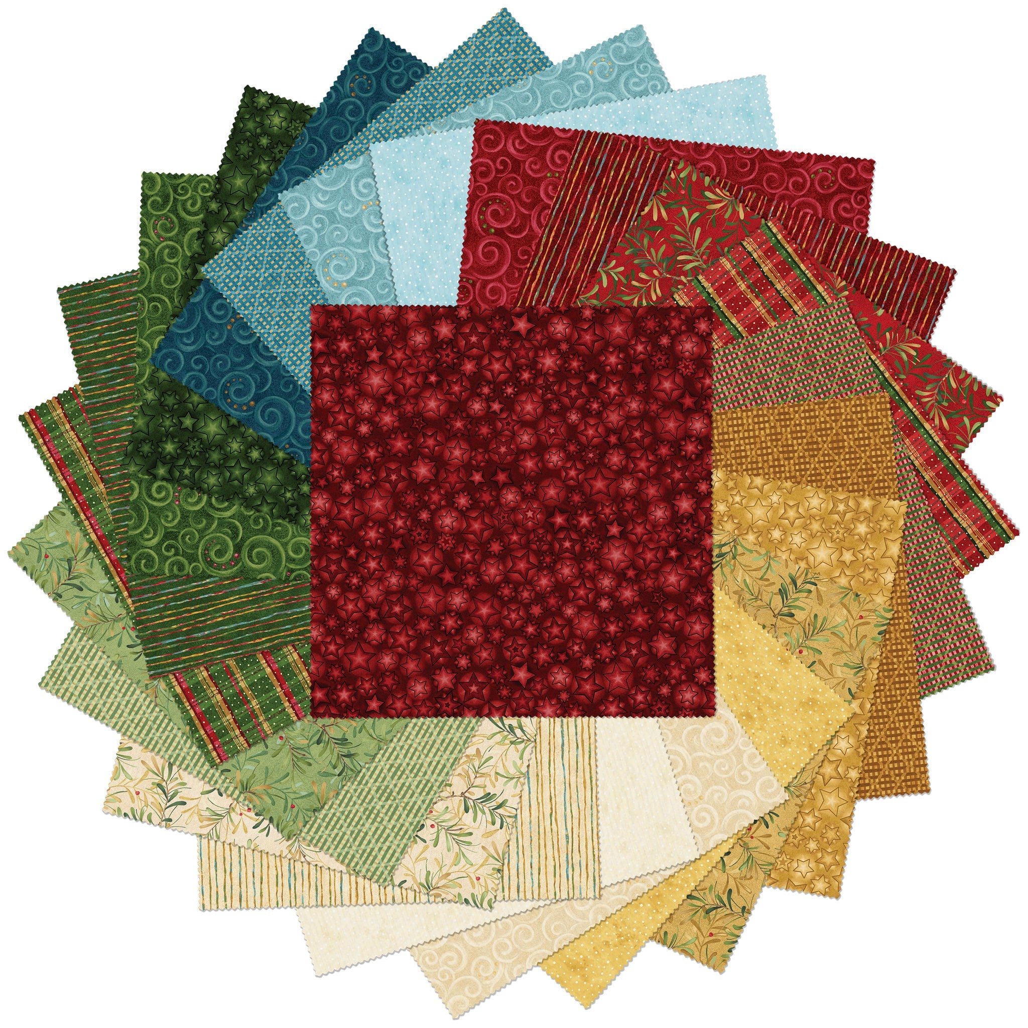 12 Days of Christmas 10" Fabric Squares - 42pc