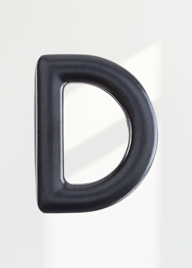 1/2" Square D-Ring Bag Hardware - 4/Pack - Matte Black
