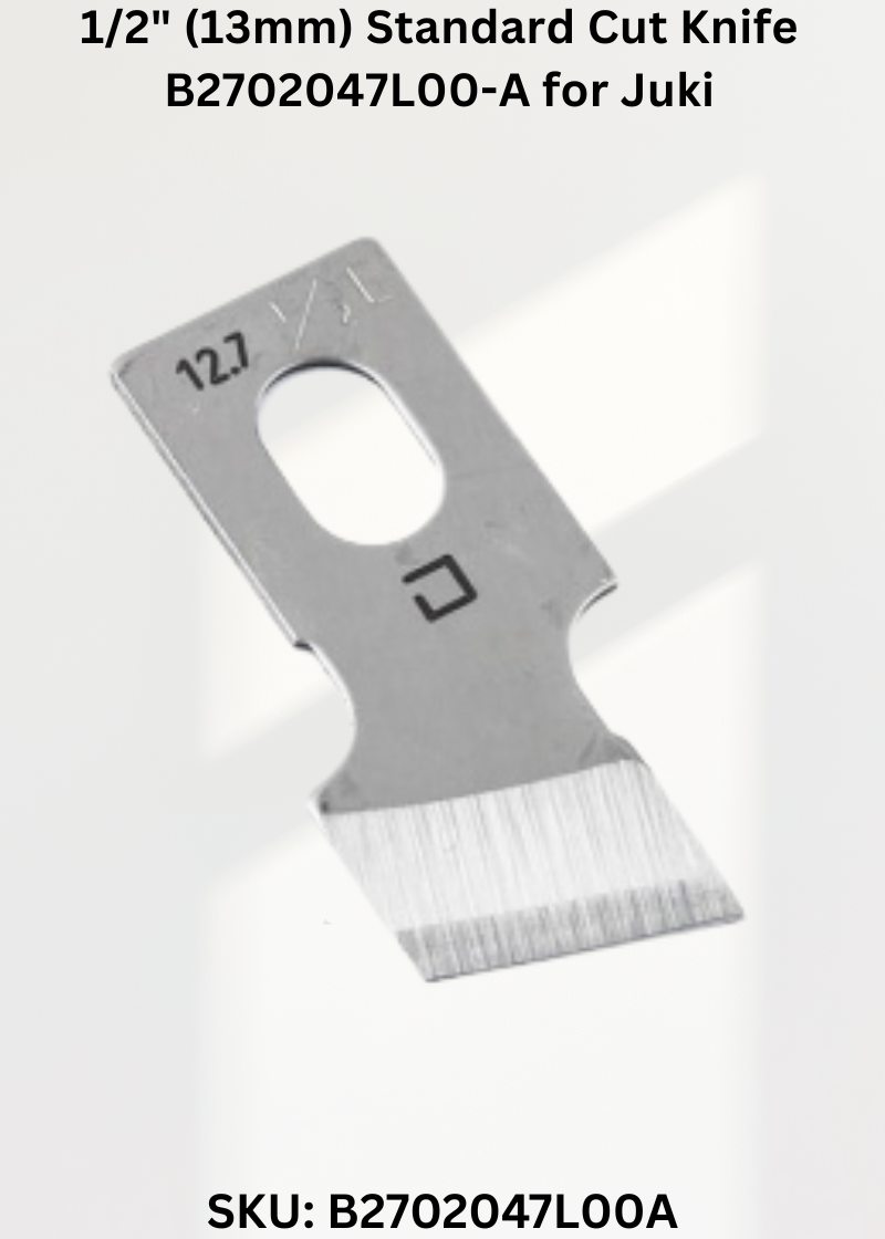 1/2" (13mm) Standard Cut Knife B2702047L00-A for Juki LBH-1790 and Juki LBH-780 Sewing Machines