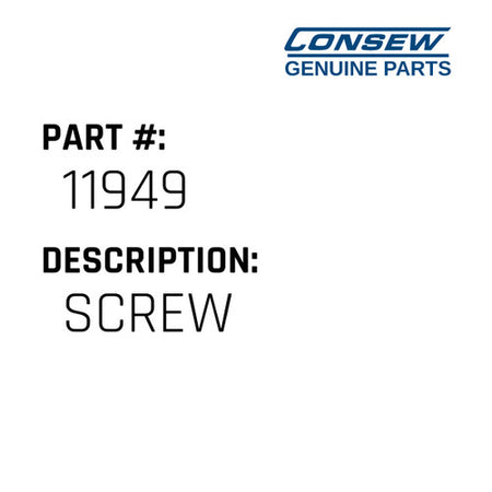 Screw - Consew #11949