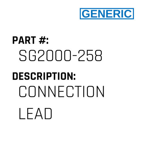 Connection Lead - Generic #SG2000-258