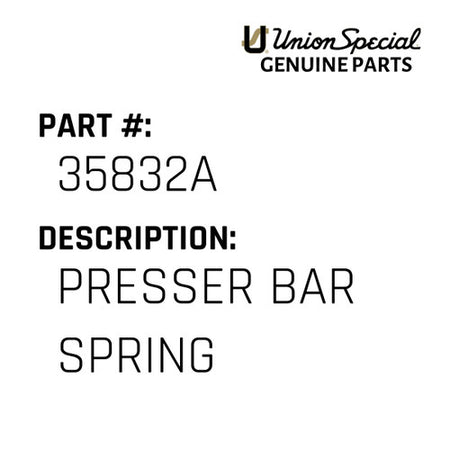 Presser Bar Spring - Union Special #35832A