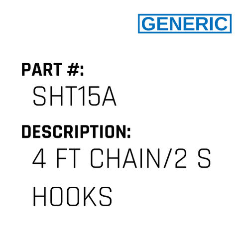 4 Ft Chain/2 S Hooks - Generic #SHT15A