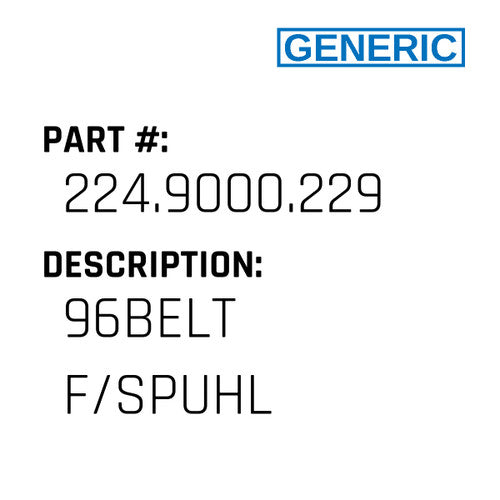 96Belt F/Spuhl - Generic #224.9000.229