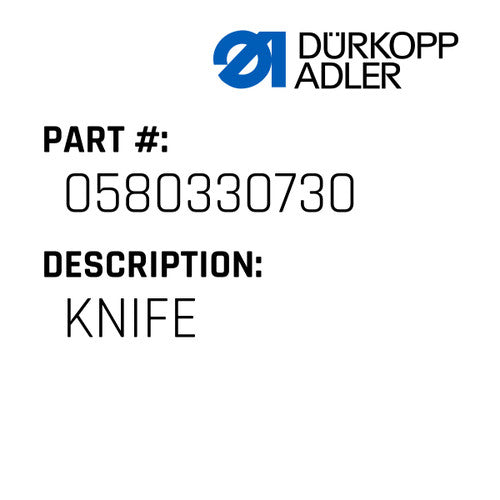 Knife - Dürkopp Adler #0580 330730