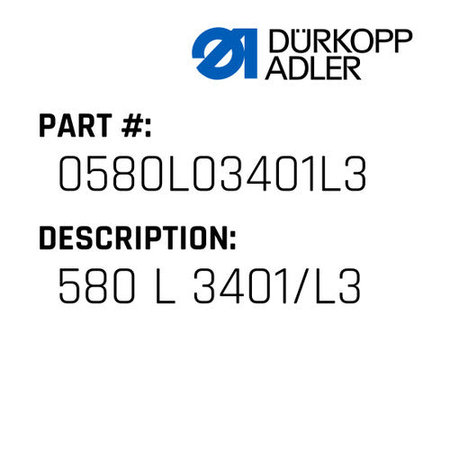 580 L 3401/L3 - Dürkopp Adler #0580 L03401 L3